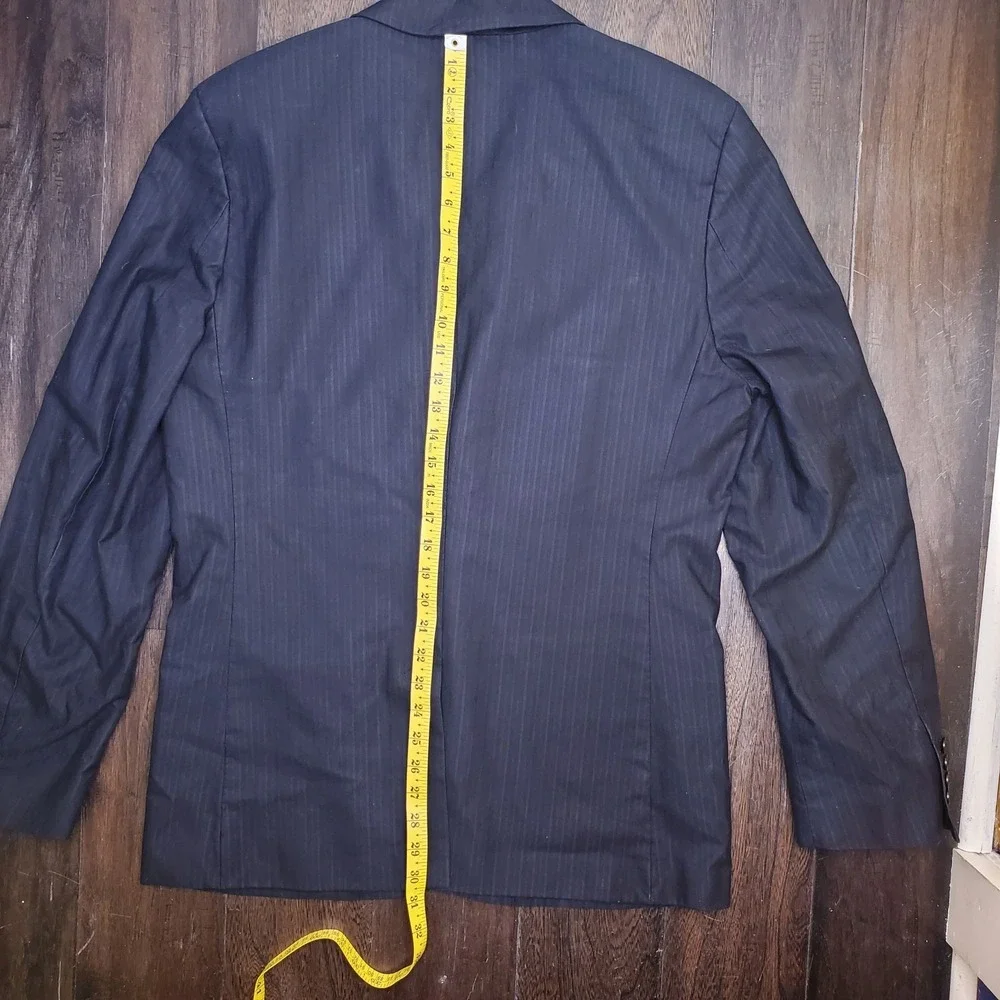 Juicy Couture Black Cotton Sport Coat  Blazer Size 42R 
